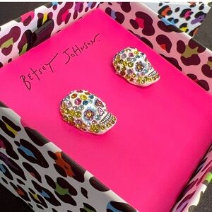 Betsey Johnson Colorful Skull Earrings